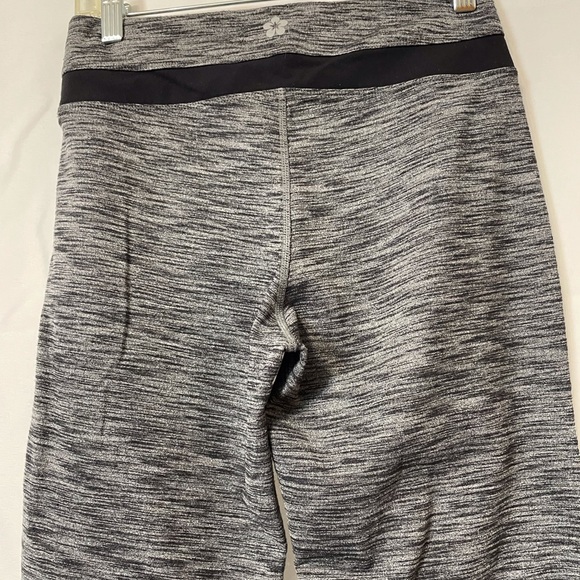 Space Dye Gray Athletic Yoga Pants with Black Trim - Picture 7 of 10